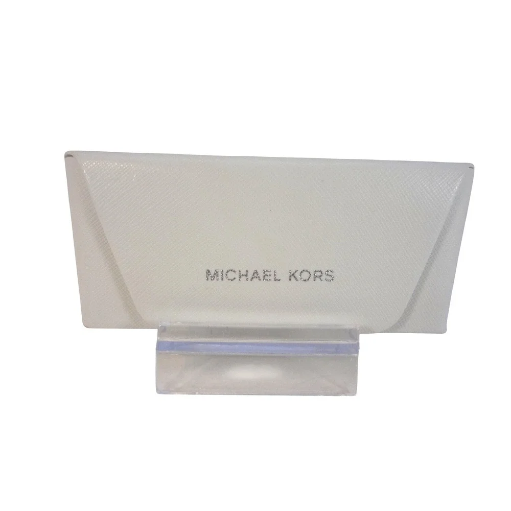 Michael Kors Sunglasses Case‎ Womens White Saffiano Leather Snap